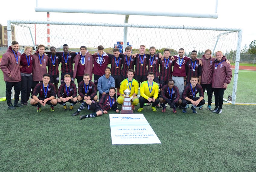 The Holland College Hurricanes men's soccer team captured the Atlantic Collegiate Athletic Association men's soccer championship on Sunday.
ACAA photo