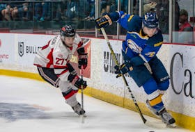 Stephen Anderson of Morell says it’s a big honour to be a part of a team that will face off against the best junior hockey players in Canada in a pair of exhibition games. Kyle Lamkin/UNB Athletics photo