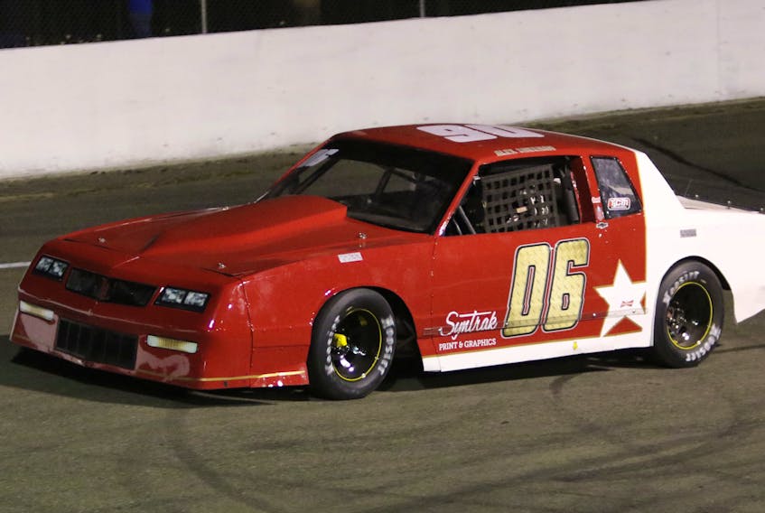 Alex Sheehan OF Oyster Bed Bridge scored his first Petty International Raceway victory on Friday night in just his second career start at the track. He started at the rear of the 13-car feature, and took the lead by Lap 24 of 40. — Tanya Everett Photography