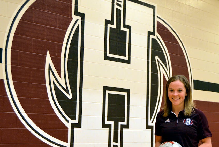 Laura Younker, who played for the Holland College women’s soccer team from 2012-15, will return to the college this fall as an apprentice in the Canadian Collewgiate Athletic Association (CCAA) female apprentice coach program.