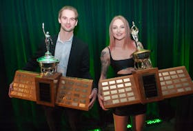 Kameron Kielly and Bailey Smith were recently named the UPEI athletes of the year.