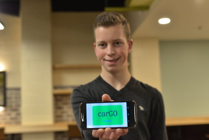 Ben MacCallum is one of five UPEI students that is planning to develop their luggage pick-up service app, CarGo Card, into a business.