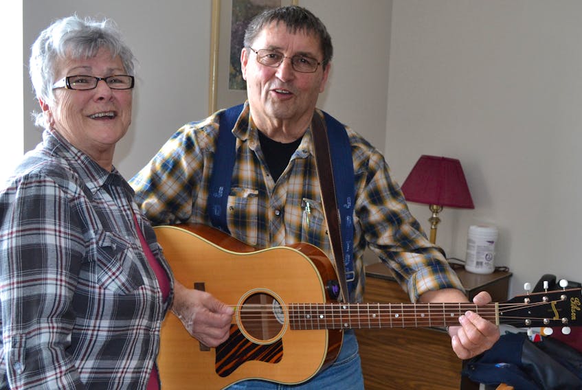 Phyllis Weatherbie and Dale Ryan entertain patients at the Western Hospital in Alberton. They are part of the first wave of volunteers to sign up since a volunteer program was established incorporating the manors and hospitals in Alberton and O’Leary.
