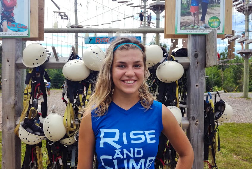 Kalece O’Reagan, who is studying sports and leisure, said she had a blast with her PERCÉ internship at Rise and Climb Adventure Park in Cornwall.
