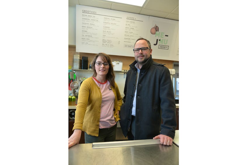Sharie and Robi Hughes, co-owners of the Juice Co., are looking for a downtown location after vacating the Charlottetown Mall. The business currently has a location in the Petro-Canada service station on University Avenue.