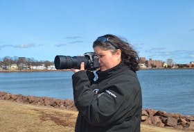 Patricia Bourque takes photographs at Victoria Park in Charlottetown. The Mi'kmaq First Nation photographer enjoys staying in the moment during shoots.