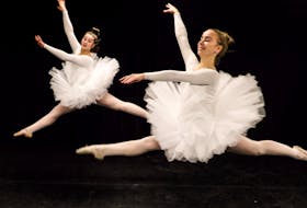 Molly Rainnie, left, and Jayne Goss are two of the dance umbrella students taking part in the show.
