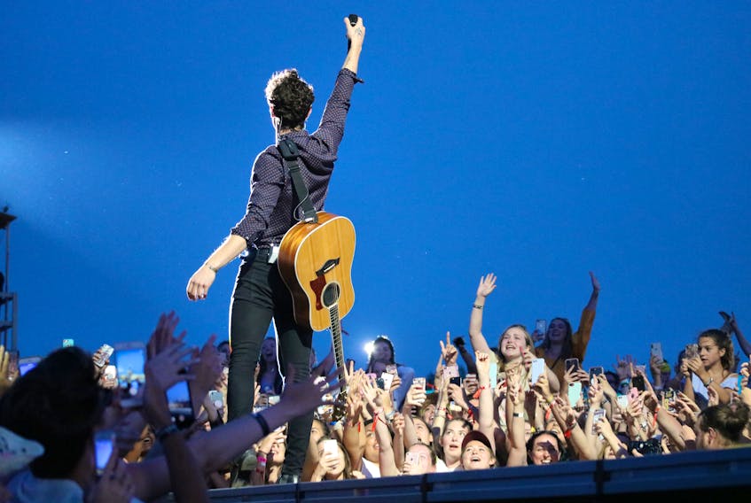 Canadian pop singer/songwriter Shawn Mendes ended the Cavendish Beach Music Festival weekend with a bang as fans shouted his lyrics at the top of their lungs.