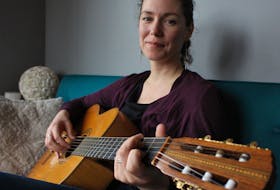 Catherine MacLellan plays one of her dad’s guitars. MacLellan is the daughter of famous Canadian musician, Gene MacLellan.
