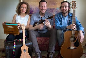 Teresa Doyle, Ward MacDonald, centre, and Patrick Bunston will be on stage at the Kings Playhouse in Georgetown on July 20 for the debut of “Backroads”.