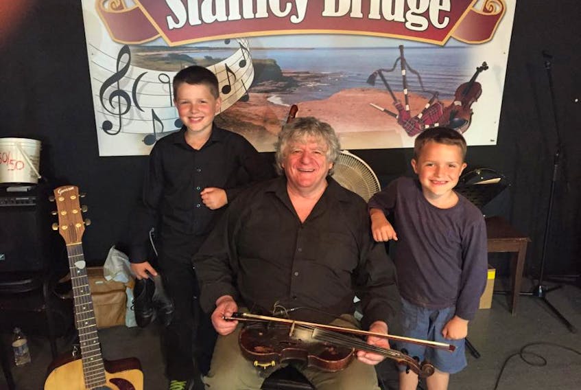 Step-dancing brothers Sean and Nate Peric will be dancing to Gary Chipman’s fiddling tunes at a performance on June 25 at Stanley Bridge Hall.