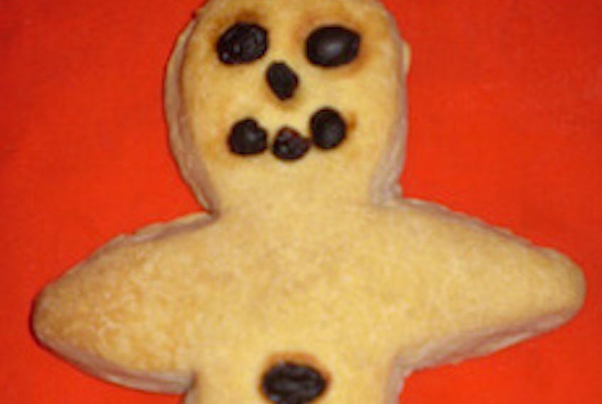 This picture shows a “naulet” or “aulet”, a biscuit or cake made in the shape of a child.