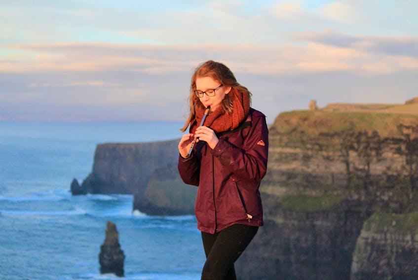 Gormlaith Maynes, shown at home in Ireland will perform at Saturday’s show at the BIS. She will be joined by Luis Anselmi from Venezuela and Tuli Porcher from British Columbia.