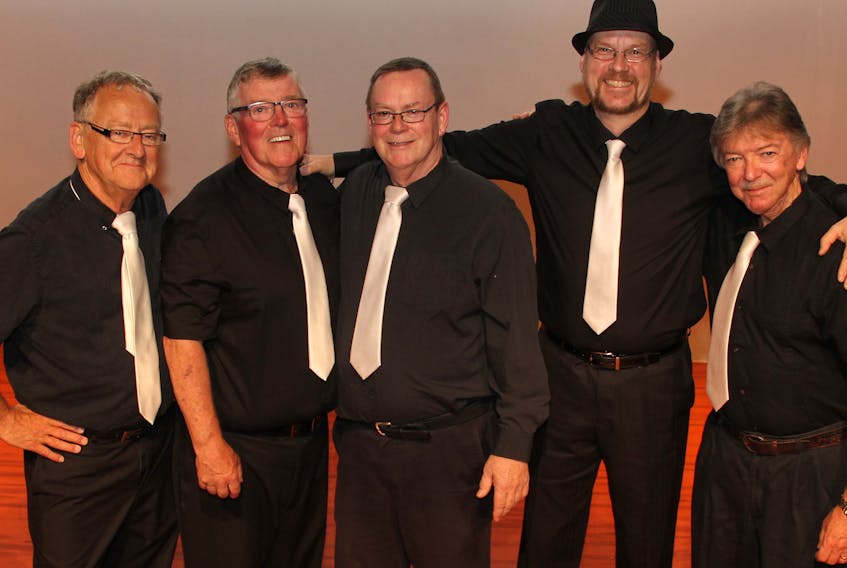 Phase II will bet at the Kaylee Hall in Poole's Corner on Saturday, June 23, 8 p.m. From left are Pat King, Gerry Hickey, John McGarry, Ed Young and Blaine Murphy.