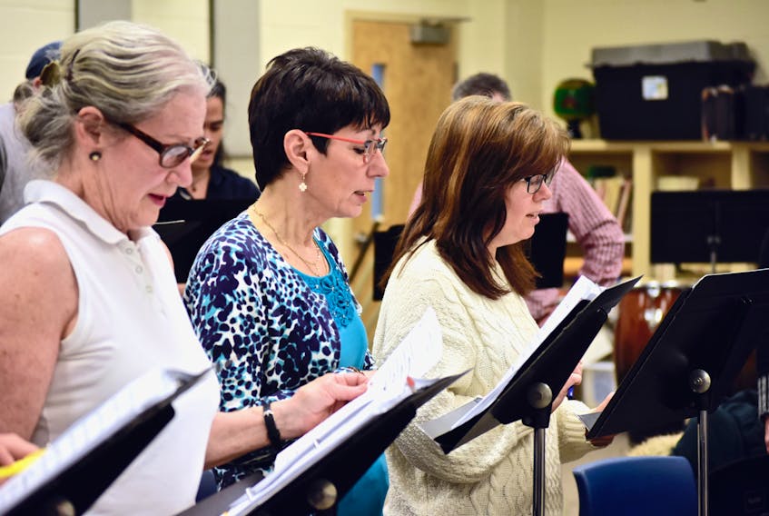 Members of the Charlottetown Legion Choir rehearse for their 2019 spring concerts. The choir will be performing a concert May 26 at St. Joachim’s Church, Vernon River, and at St. Paul’s Anglican Church, Charlottetown on May 28. They will be joined by The Amabile Singers.