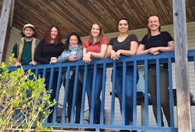 Mike Grdosic, Meghan Riddell, Lokki Ma, Rachel Smith, Claudia Groves and Verg Iredale are summer interns at the Watermark Theatre in North Rustico.