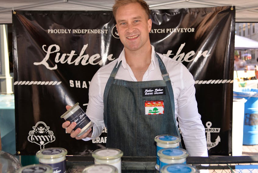 Olin Penna incorporated his homemade shaving cream company in 2016. Olin Penna admits it was an interesting way to launch his newly incorporated business Luther Lather Shaving Creamery in September 2016 – on the boardwalk in Charlottetown waiting for a cruise ship to dock. TERRENCE MCEACHERN/THE GUARDIAN