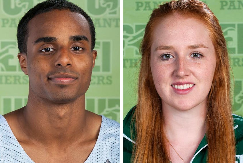 Samy Mohamed, left, and Megan Sullivan are this week's UPEI Panther Subway athletes of the week. Submitted photo