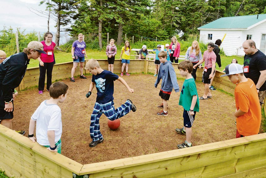 The younger children, ages 7-10, from the Cavendish and Bedeque bunks play Gaga Ball at Camp Red Fox in Canoe Cove in this file photo. Diabetes Canada has announced it is closing the diabetes camps in P.E.I. and New Brunswick and merging them with the camp in Nova Scotia.