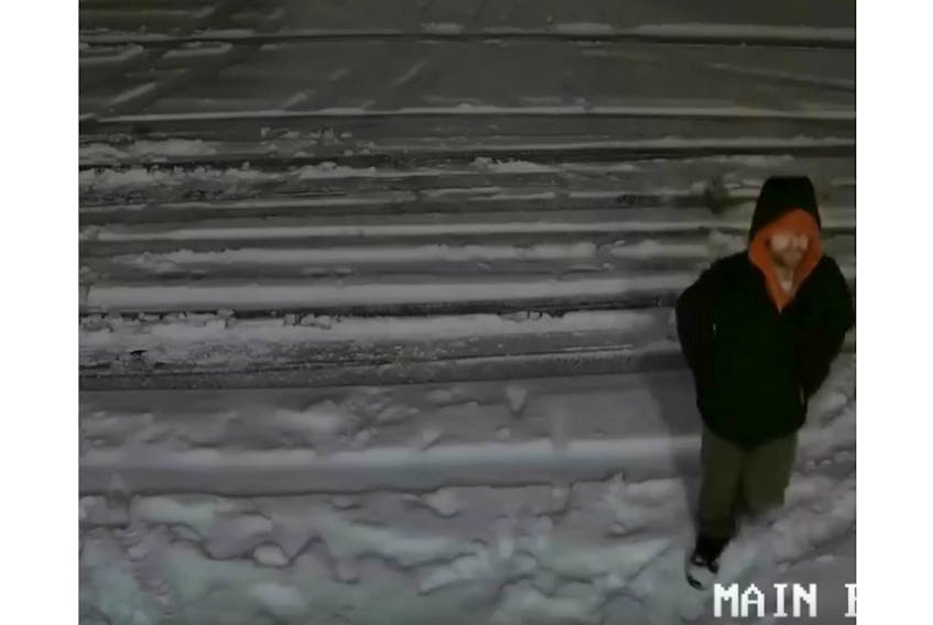 This screengrab of a video released by Charlottetown Police shows a man sought in connection with an alleged theft.