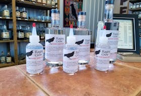 Raging Crow Distillery has produced more than 2,000 litres of hand sanitizer during the COVID-19 pandemic. The North River-based business is a partnership between Jill Linquist and retired Dalhousie Agricultural Campus horticulture professor Kris Pruski.