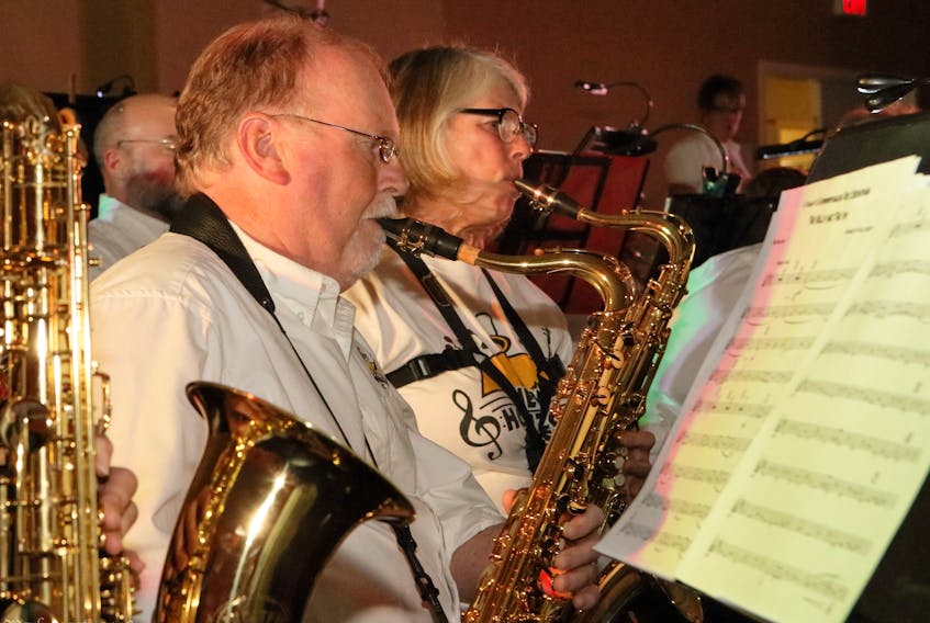 Crawford MacPherson and Joan Westoll are two members of the New Horizons Band program who will be performing at the Spring Fling Thing on May 7.