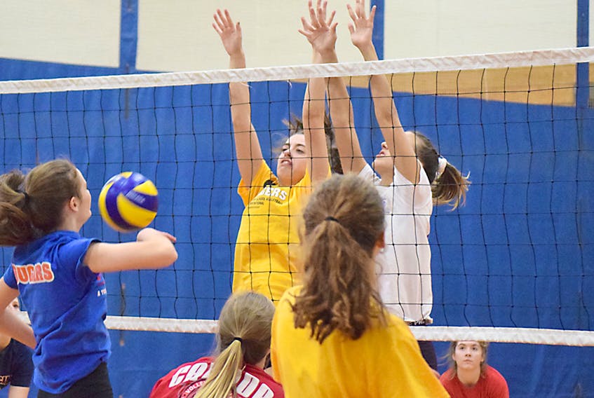The Cobequid Cougars girls’ volleyball team was on the court Thursday preparing for action this weekend at the Sydney Smash tournament. The Cougars enter the event as winners of six tournaments this season.