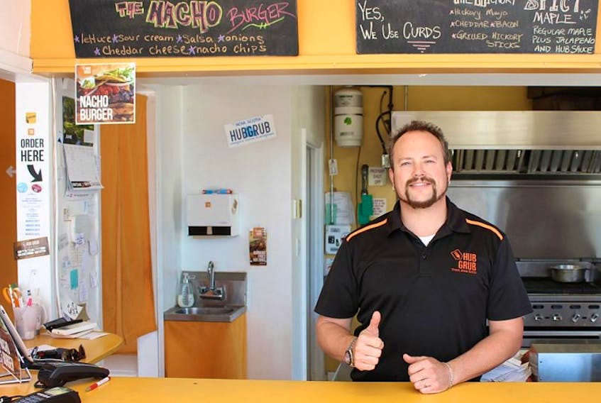 Trevor Macdonald, owner of Hub Grub, is looking forward to reopening his business at a new, yet to be determined, location.