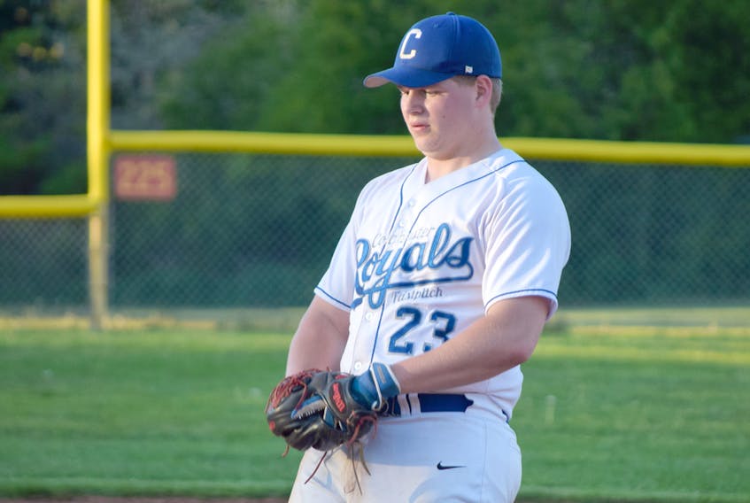 Milford's David Watson, shown here as a member of the Colchester Royals, gave Canada three solid innings on Tuesday in an 8-5 victory over New Zealand.