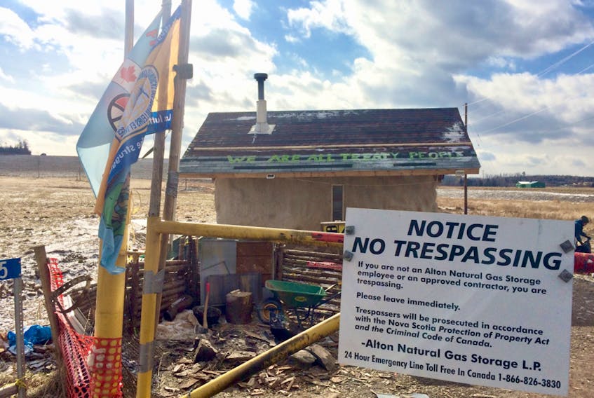 Alton Gas has posted signs outside the Treaty Camp near the Shubenacadie River in Fort Ellis naming "water protectors" on the site as trespassers and criminals, a Mi'kmaq group says.