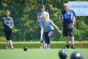 Karlee Jones made a strong start to her first-ever lawn bowls tryout in Truro on Saturday. FRAM DINSHAW/TRURO NEWS