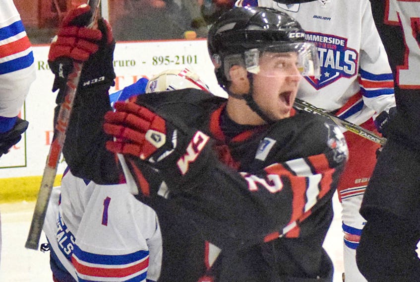 Gavin Hart of the Truro Bearcats is enjoying a fine rookie season and has 10 goals, including seven on the power play.