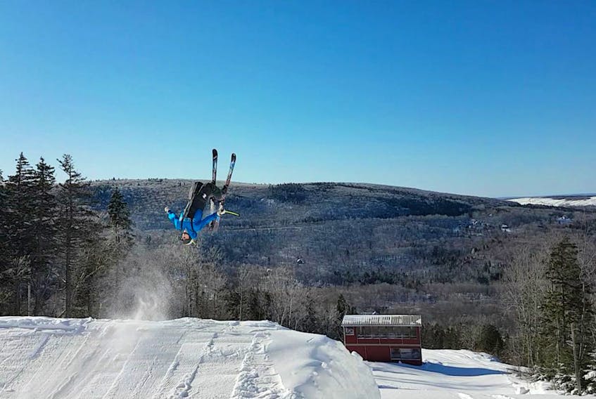 The hills will be full of skiers both on the snow and in the air as Freestyle Ski Nova Scotia holds their Slopestyle and Big Air provincial championships at Ski Wentworth on Saturday and Sunday. Events will see skiers hit long rails and catch huge air. Pictured is Matt Stevens, coach for Ski Wentworth freestyle ski league.