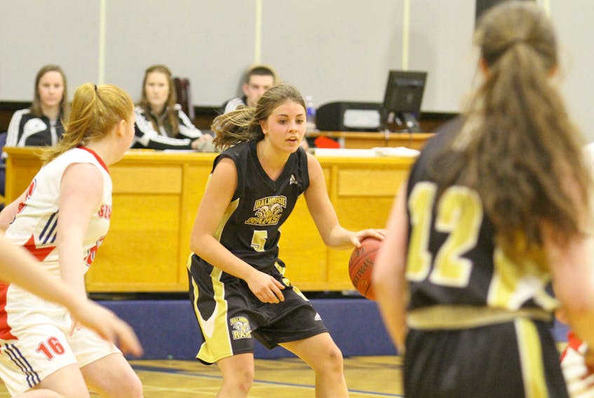 The Dal AC Rams played a series of exhibition games last season as they eyed a return to ACAA women’s basketball. Shown here is the Rams’ Jessica Greenhalgh in action against the UNBSJ Seawolves.