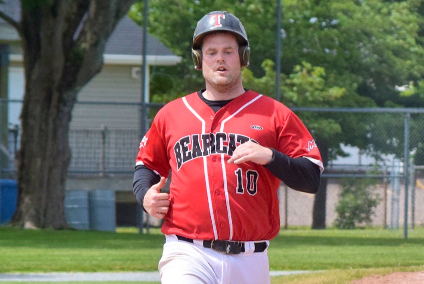 Jason Smith delivered a clutch RBI single on Sunday in Kentville to lift the Bearcats to a big senior baseball win over the Wildcats.