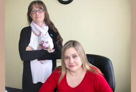 Margaret Mauger, left, trauma therapist at the Colchester Sexual Assault Centre, and Kendra MacKinnon, executive director and community coordinator, are upset about the lack of funding provided to sexual assault centres. The centre could end up shutting down if funding isn't provided.