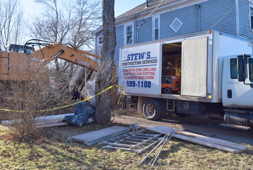 Work resumed on Friday to repair a foundation wall on a Truro home that collapsed and killed a worker on Wednesday. A stop-work order had been put in place by the Department of Labour’s Occupational Health and Safety and Division. Harry Sullivan/Truro Daily News