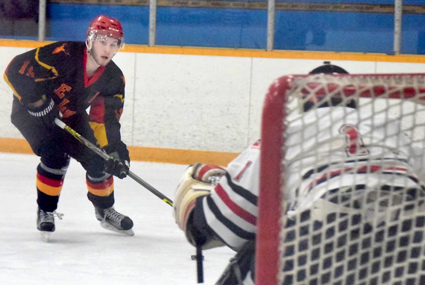 Caelan Blaikie and his Brookfield Elks return to NSJHL action on Thursday when they host the Liverpool Privateers.