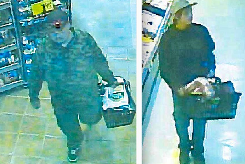 Police are assisting public help in identifying two suspects accused of stealing from a retailer in Lower Truro.
