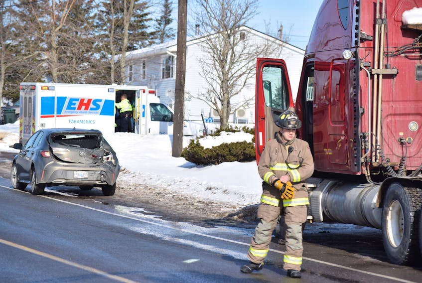 Firefighters, paramedics and police attended the scene of a two-vehicle collision in Millbrook First Nation on Jan. 24. Emergency crews attended the scene at approximately 11:30 a.m.