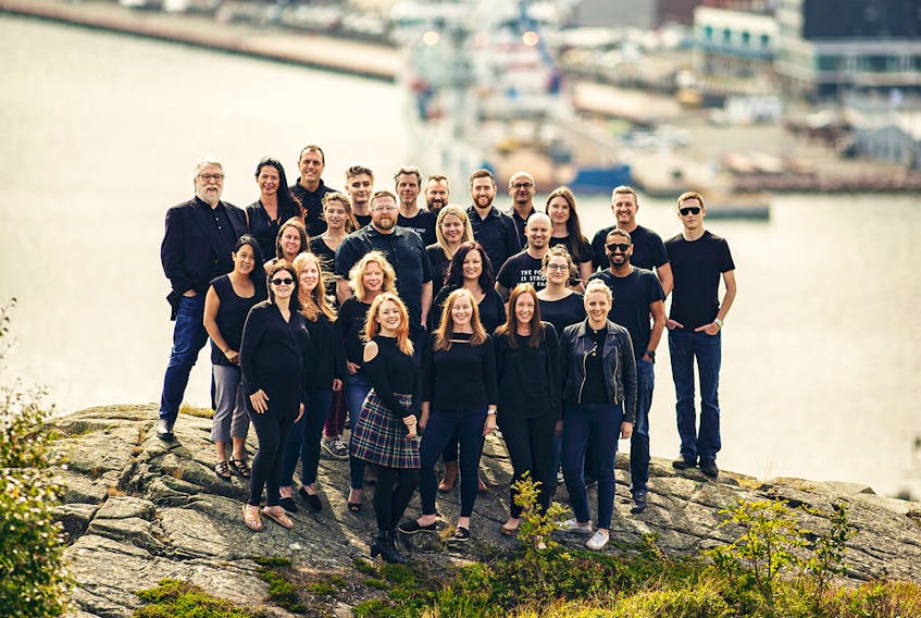 Target Marketing and Communications staff on Signal Hill in St. John's.