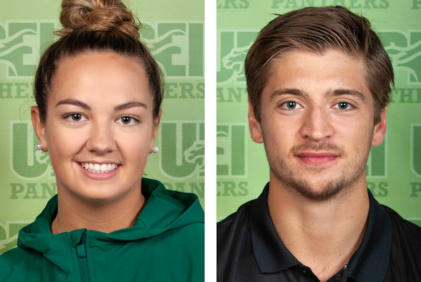 Taylor Gillis and Filip Rydstrom play hockey for the UPEI Panthers.