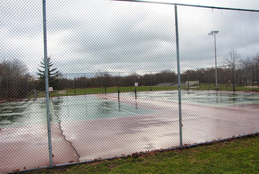 The unfortunate state of the town’s tennis courts at Columbus Field is defined by a large crack in the centre of the east court. Antigonish Town Council discussed the future of the court during its Nov. 19 meeting.