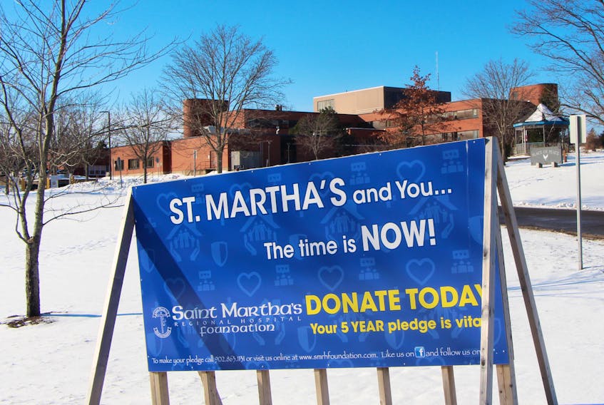 A billboard on the St. Martha's Regional Hospital property in Antigonish promoting the ongoing Time is Now campaign, an initiative of the St. Martha's Regional Hospital Foundation raising monies for its endowment fund. Richard MacKenzie