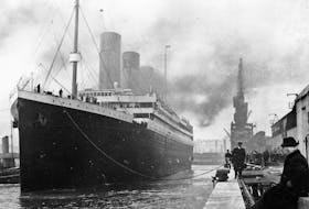 Titanic at the docks of Southampton.