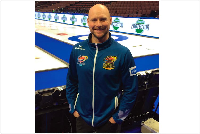 Robin Short/The Telegram — Tom Sallows is the fifth for Brad Gushue’s rink at the Tim Hortons Roar of the Rings Canadian Olympic Curling Trials in Ottawa. It’s a role he specializes in, having done similar duty with the Gushue rink at last season’s Brier and world championships and with the Pat Simmons/John Morris rink that won a Canadian championship in 2015.