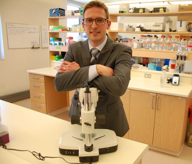 Adam Johnston has received more than $2 million over the past three years to fund his health research at UPEI.