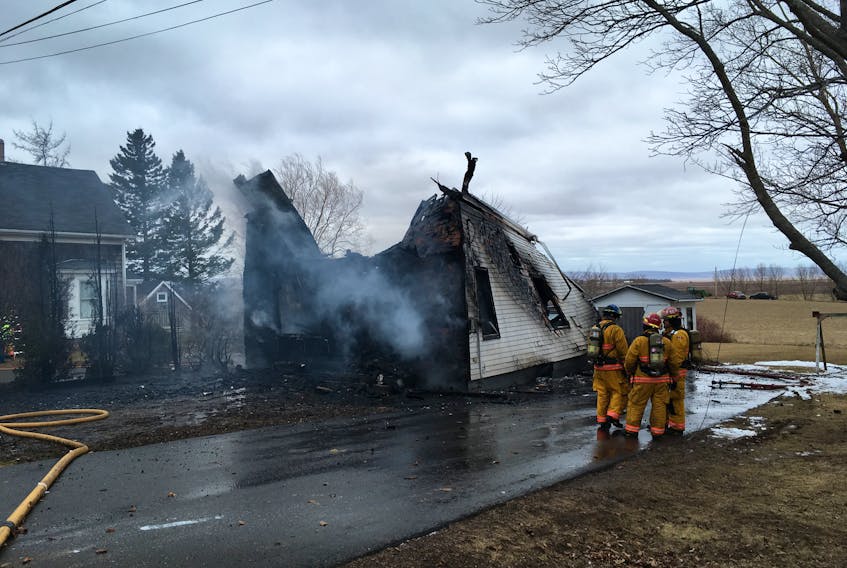 Firefighters from multiple departments teamed up to battle a blaze that broke out in a Hortonville home the morning of March 6.