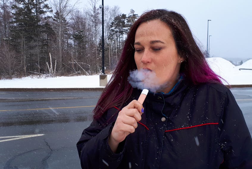 Bonnie Connors tried vaping, in an effort to quit smoking. She didn’t like either the flavoured or unflavoured products. LYNN CURWIN/TRURO NEWS