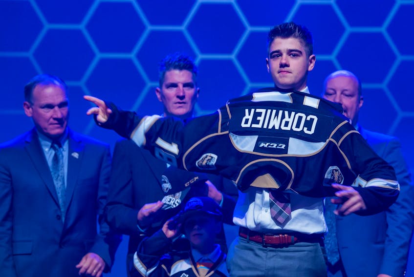 Lukas Cormier was the Charlottetown Islanders first pick (fourth overall) at the Quebec Major Junior Hockey League draft.
